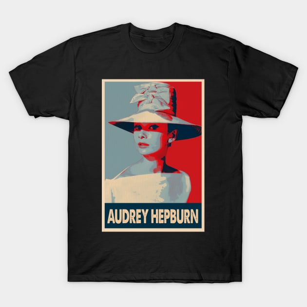 Audrey's Timeless Beauty The Audrey Hepburn Pop Art Tee T-Shirt by Angel Shopworks